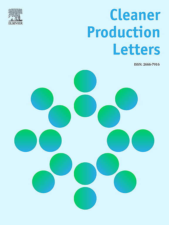 Go to journal home page - Cleaner Production Letters